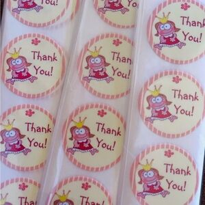 40 Small Thank You Stickers! (Quarter Size)